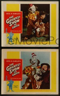 3t107 GREATEST SHOW ON EARTH 8 LCs R60 Cecil B. DeMille classic, Charlton Heston, James Stewart!