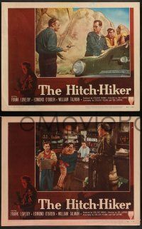 3t560 HITCH-HIKER 6 LCs '53 film noir images of Frank Lovejoy, Edmon O'Brien, and William Talman!