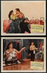 3t677 HOT BLOOD 4 LCs '56 Cornel Wilde & Jane Russell, Nicholas Ray directed!