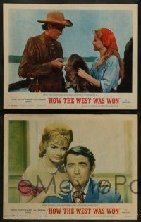 3t607 HOW THE WEST WAS WON 5 LCs '64 John Ford, Hathaway & Marshall epic, images of all-star cast!