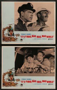 3t154 IT'S A MAD, MAD, MAD, MAD WORLD 8 LCs R70 crazed Buddy Hackett & Mickey Rooney in airplane!
