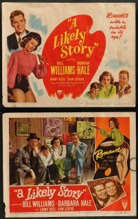 3t187 LIKELY STORY 8 LCs '46 sexy artist Barbara Hale, romance with a twinkle in its eye!