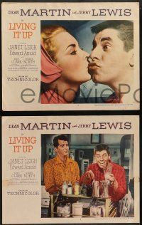 3t197 LIVING IT UP 8 LCs '54 sexy Janet Leigh, wacky Dean Martin & Jerry Lewis!