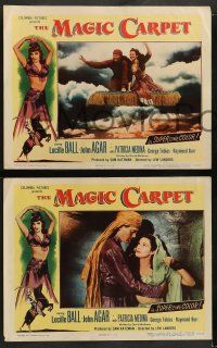 3t223 MAGIC CARPET 8 LCs '51 image of sexy Arabian Princess Lucille Ball and John Agar!
