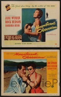 3t228 MAGNIFICENT OBSESSION 8 LCs '54 Jane Wyman w/Rock Hudson, Douglas Sirk directed!