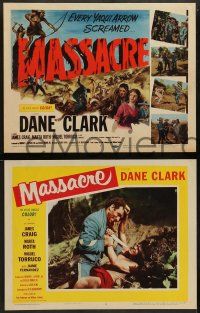 3t250 MASSACRE 8 LCs '56 Dane Clark, Native Americans, a woman's revenge, a man's greed!