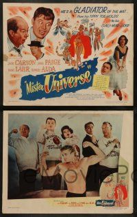 3t273 MISTER UNIVERSE 8 LCs '51 wrestling, Jack Carson, Janis Page, the tusslers meet the musclers!