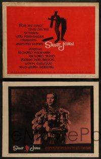 3t350 SAINT JOAN 8 LCs '57 Jean Seberg as Joan of Arc, Preminger, wonderful Saul Bass art!