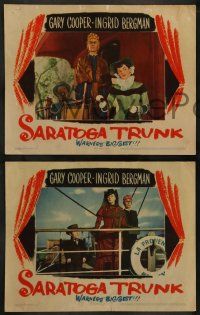 3t736 SARATOGA TRUNK 4 LCs '45 Gary Cooper & Ingrid Bergman, from the novel by Edna Ferber!