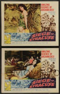 3t369 SIEGE OF SYRACUSE 8 LCs '62 Rossano Brazzi, Tina Louise, the amazing story of Archimedes!