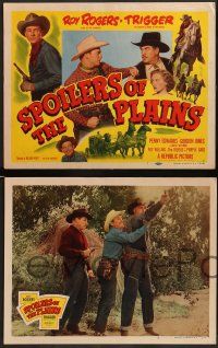 3t387 SPOILERS OF THE PLAINS 8 LCs '51 Roy Rogers fighting bad guys & with pretty Penny Edwards!