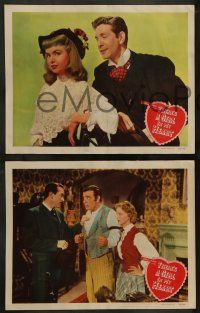 3t751 THERE'S A GIRL IN MY HEART 4 LCs '49 pretty Elyse Knox, Lee Bowman & one with Lon Chaney Jr.!