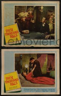 3t752 THESE THOUSAND HILLS 4 LCs '59 cool images of Don Murray, Richard Egan, sexy Lee Remick!