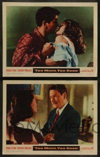 3t450 TOO MUCH, TOO SOON 8 LCs '58 Errol Flynn, sexy Dorothy Malone as Diana Barrymore!