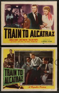 3t454 TRAIN TO ALCATRAZ 8 LCs '48 Don Red Barry, Janet Martin, Roy Barcroft, most famous prison!