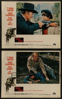 3t458 TRUE GRIT 8 LCs '69 John Wayne as Rooster Cogburn, Kim Darby, Glen Campbell, Robert Duvall!