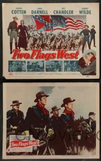 3t459 TWO FLAGS WEST 8 LCs '50 Joseph Cotten, Linda Darnell, Cornel Wilde, Robert Wise, Civil War!