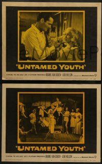 3t472 UNTAMED YOUTH 8 LCs '57 images of John Russell, sexy bad Mamie Van Doren & sexy girls!