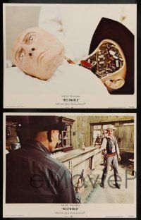 3t486 WESTWORLD 8 LCs '73 Michael Crichton, cyborg cowboy Yul Brynner, Richard Benjamin, Brolin!