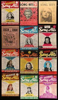 3w081 LOT OF 24 SONG HITS MAGAZINES '40s-60s great music from popular movies of the day!