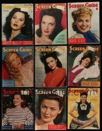 3w105 LOT OF 12 SCREEN GUIDE 1942 MAGAZINES '42 filled with great movie images & information!