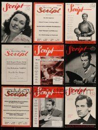 3w118 LOT OF 10 SCRIPT MAGAZINES '29-39 Maureen O'Sullivan, Edward G. Robinson, Shearer & more!