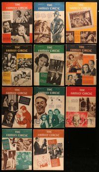 3w114 LOT OF 11 FAMILY CIRCLE MAGAZINES '30s-40s filled with great images & information!