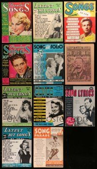 3w111 LOT OF 11 MUSIC MAGAZINES '30s-40s Popular Songs, Song Hit Folio, Song Parade & more!