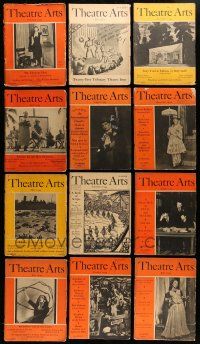 3w102 LOT OF 12 THEATRE ARTS STAGE MAGAZINES '41-44 filled with great images & information!