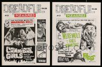 3w231 LOT OF 2 DREADFUL PLEASURES MAGAZINES '98 wonderful images from grade Z horror movies!