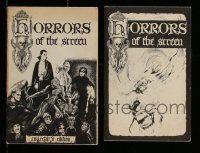 3w228 LOT OF 2 HORRORS OF THE SCREEN FANZINES '62-64 cool collector's edition w/ the best monsters!