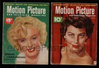 3w226 LOT OF 2 MOTION PICTURE MAGAZINES '51-53 Marilyn Monroe & Ava Gardner on the covers!