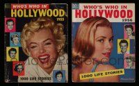3w221 LOT OF 2 WHO'S WHO IN HOLLYWOOD MAGAZINES '55-56 Marilyn Monroe & Princess Grace Kelly!