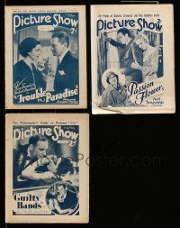 3w205 LOT OF 3 PICTURE SHOW ENGLISH MAGAZINES '20s all with Kay Francis featured on the cover!