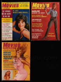 3w206 LOT OF 3 MOVIES ILLUSTRATED MAGAZINES '60s Natalie Wood, Jane Fonda as Cat Ballou & more!