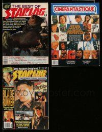3w203 LOT OF 3 SCI-FI MAGAZINES '80s-90s Star Wars in Cinefantastique, great images & information!