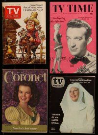 3w193 LOT OF 4 DIGEST MAGAZINES '50s-70s TV Guide w/Jack Davis art, Betty Grable & much more!