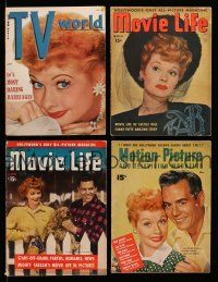 3w188 LOT OF 4 LUCILLE BALL MAGAZINES '40s-50s great artwork & photos of the famous comedienne!