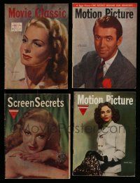 3w192 LOT OF 4 ENGLISH MOVIE MAGAZINES '40s-50s Bergman, James Stewart, Jennifer Jones, Darnell
