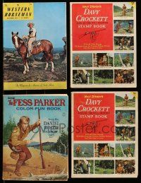 3w177 LOT OF 4 WESTERN MAGAZINES AND BOOKS '50s Daniel Boone, Davy Crockett, Gene Autry!