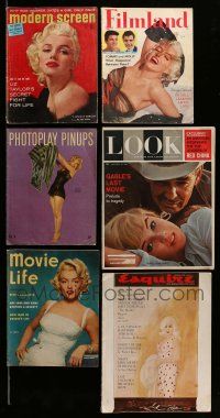 3w157 LOT OF 6 MARILYN MONROE MAGAZINES '50s-60s Modern Screen, Filmland, Photoplay Pinups, Look!