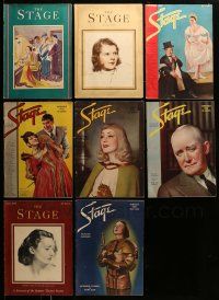 3w134 LOT OF 8 STAGE MAGAZINES '30s George M. Cohan, Lynn Fontanne, Ruth Gordon & much more!