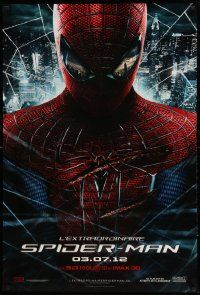 3x022 AMAZING SPIDER-MAN IMAX teaser DS Canadian 1sh '12 Andrew Garfield over city!