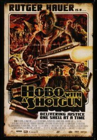 3x024 HOBO WITH A SHOTGUN 1sh '11 Rutger Hauer is delivering justice one shell at a time!