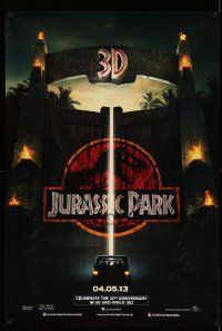 3x025 JURASSIC PARK DS Canadian 1sh R13 Steven Spielberg, Richard Attenborough re-creates dinosaurs