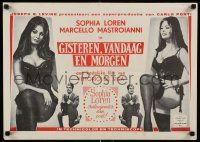 3x050 YESTERDAY, TODAY & TOMORROW Dutch '63 Mastroianni, Vittorio De Sica, sexy Sophia Loren!