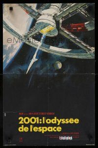 3x469 2001: A SPACE ODYSSEY Cinerama French 15x24 '68 Kubrick, art of space wheel by Bob McCall!