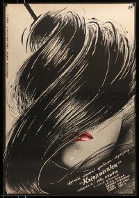 3x230 ADJ KIRALY KATONAT Polish 27x39 '84 cool Woltman artwork of woman w/big hairdo!