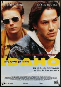 3x018 MY OWN PRIVATE IDAHO Spanish '91 close up of River Phoenix with Keanu Reeves!