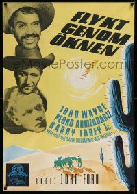 3x173 3 GODFATHERS Swedish '49 cowboy John Wayne in John Ford's Legend of the Southwest!